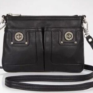 Marc Jacobs Black Leather Crossbody Bag Y2K